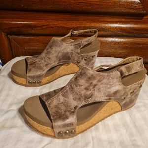 Corky's London Style Platform Wedge Sandals